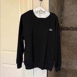 ALO Yoga Black sweatshirt with Alo logo